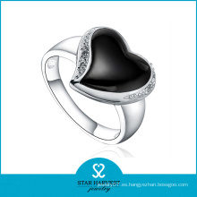 1PC MOQ Onyx plata anillo joyas en la acción (R-0449)